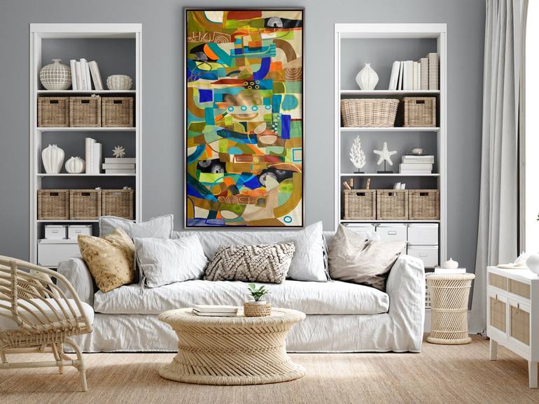 Original Abstract Expressionism Abstract Painting by Rashna Hackett