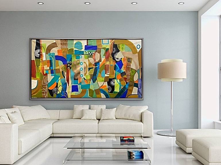 Original Abstract Expressionism Abstract Painting by Rashna Hackett