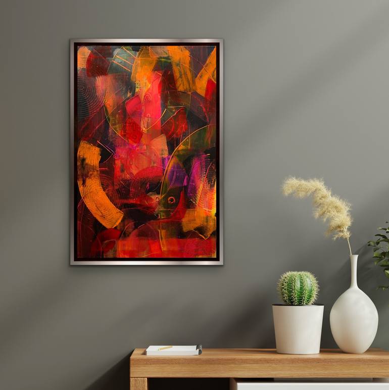 Original Abstract Expressionism Abstract Painting by Rashna Hackett