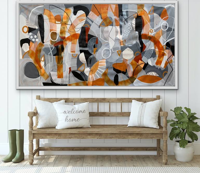 Original Abstract Expressionism Abstract Painting by Rashna Hackett