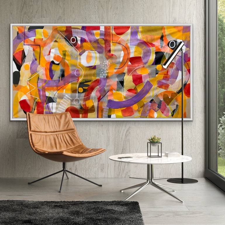 Original Abstract Expressionism Abstract Painting by Rashna Hackett