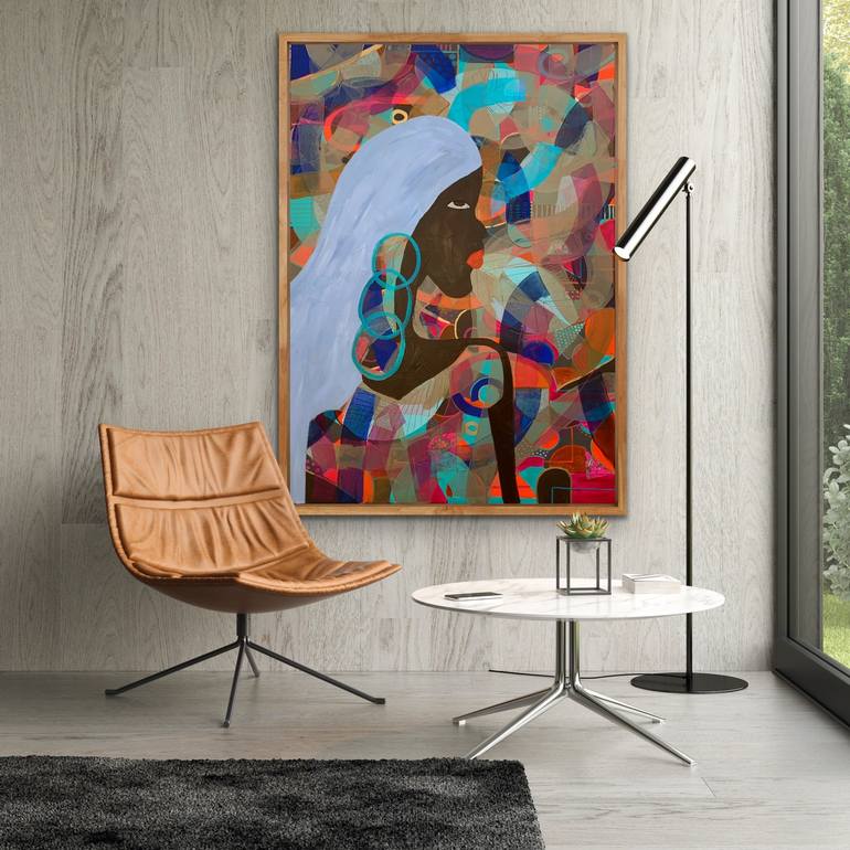 Original Abstract Expressionism Women Painting by Rashna Hackett