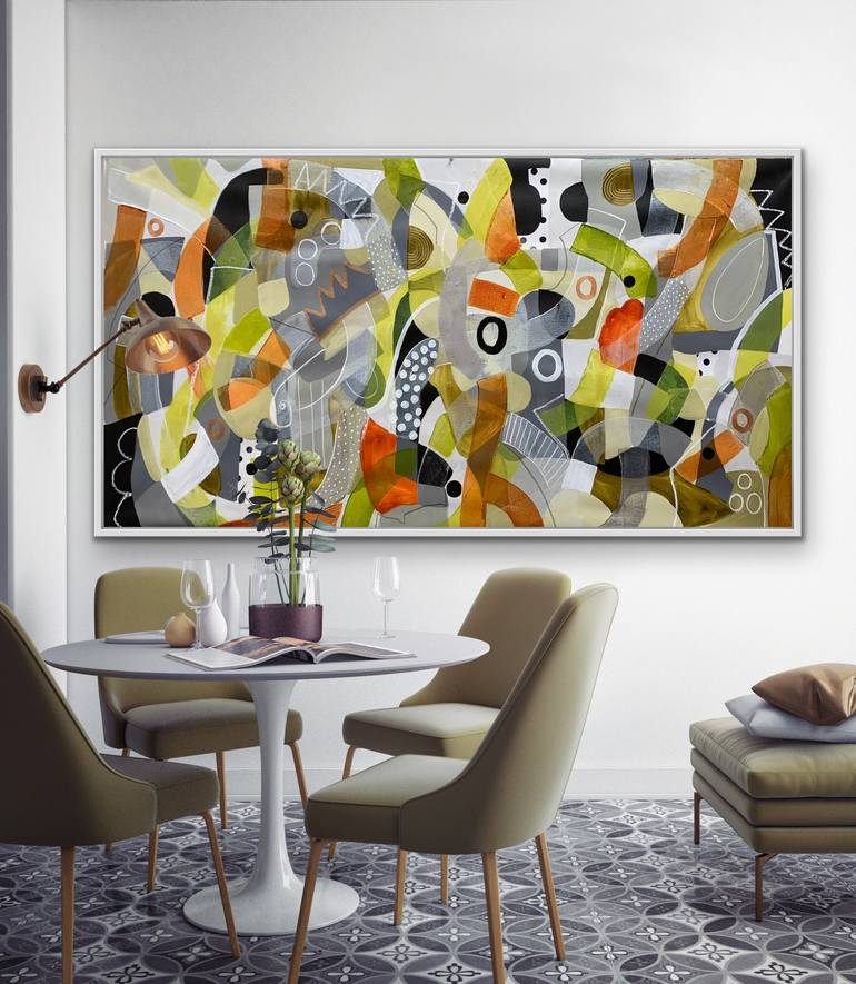 Original Abstract Expressionism Abstract Painting by Rashna Hackett