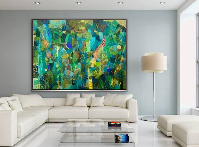 Original Abstract Expressionism Abstract Painting by Rashna Hackett