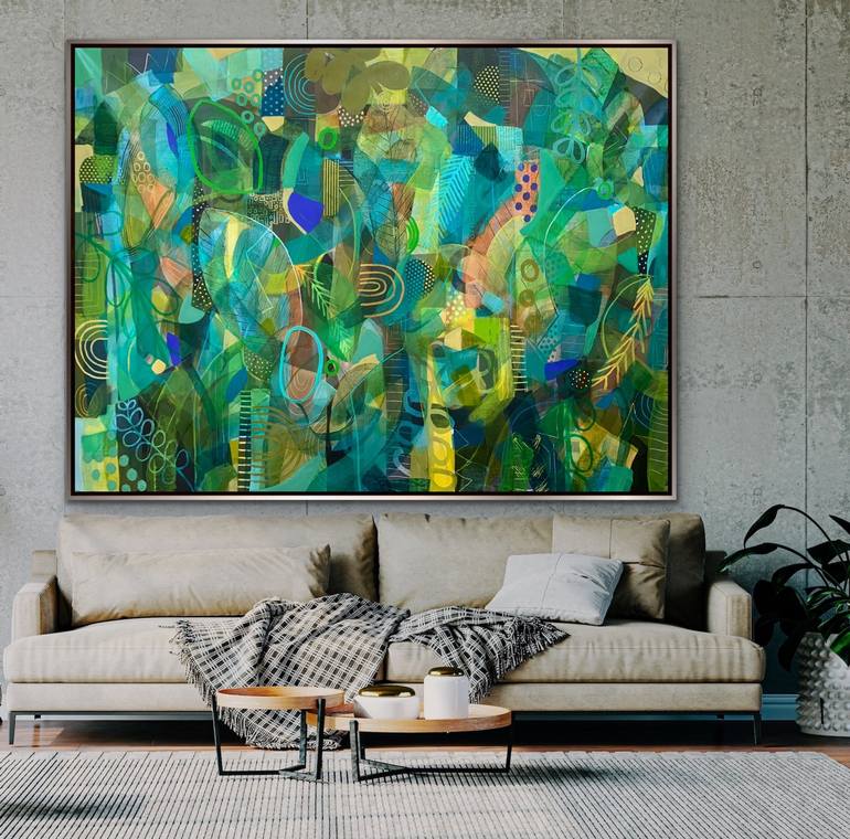 Original Abstract Expressionism Abstract Painting by Rashna Hackett