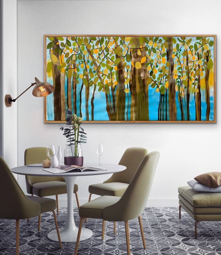 Original Impressionism Tree Painting by Rashna Hackett