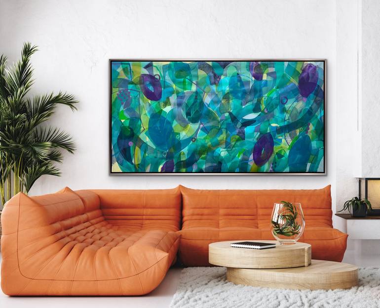 Original Abstract Expressionism Abstract Painting by Rashna Hackett