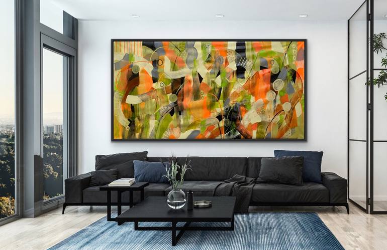 Original Abstract Expressionism Abstract Painting by Rashna Hackett