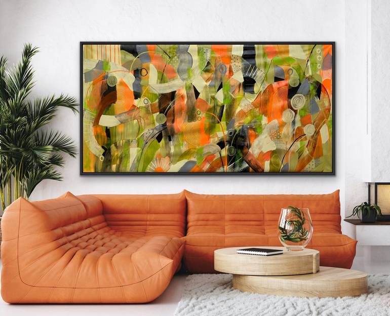 Original Abstract Expressionism Abstract Painting by Rashna Hackett