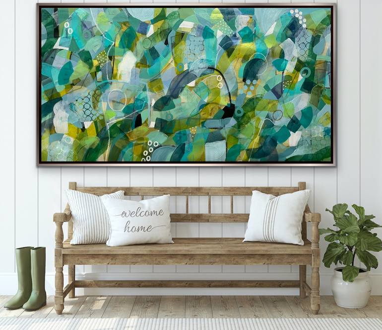 Original Abstract Expressionism Abstract Painting by Rashna Hackett