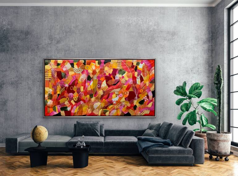 Original Abstract Expressionism Abstract Painting by Rashna Hackett