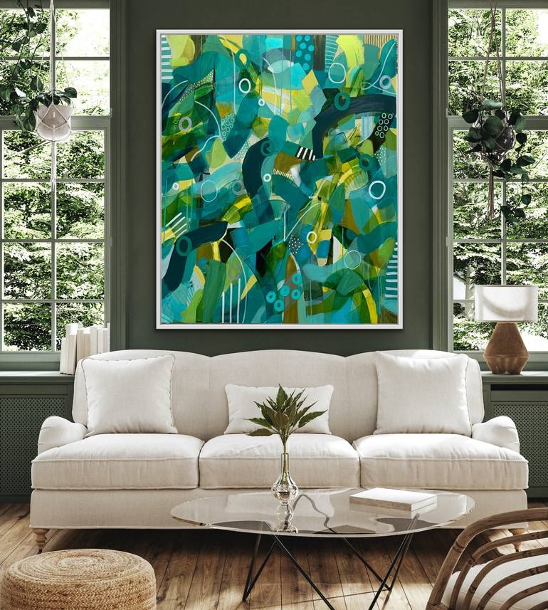 Original Abstract Expressionism Abstract Painting by Rashna Hackett