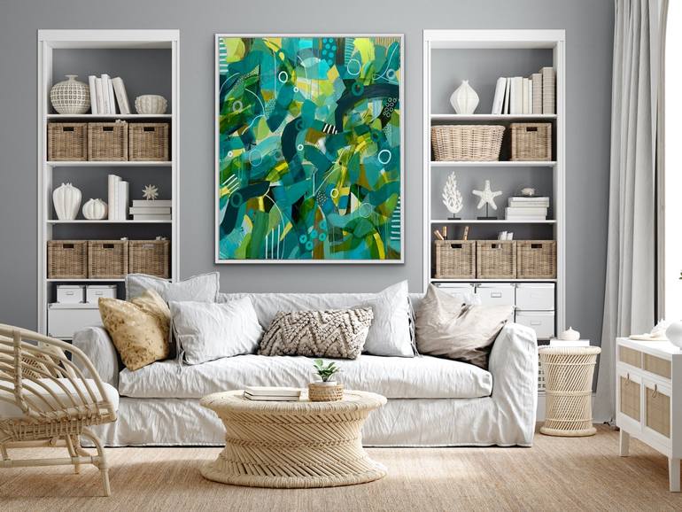 Original Abstract Expressionism Abstract Painting by Rashna Hackett