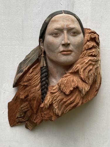 Original Figurative Portrait Sculpture by Elizabeth Parker