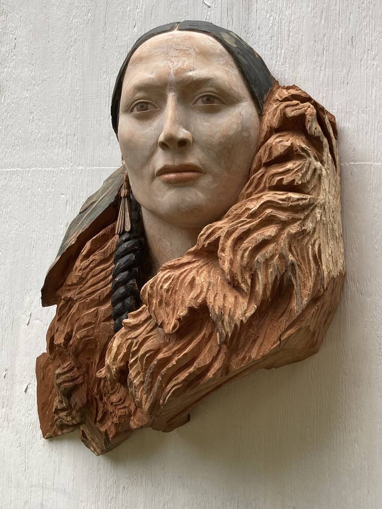 Original Figurative Portrait Sculpture by Elizabeth Parker