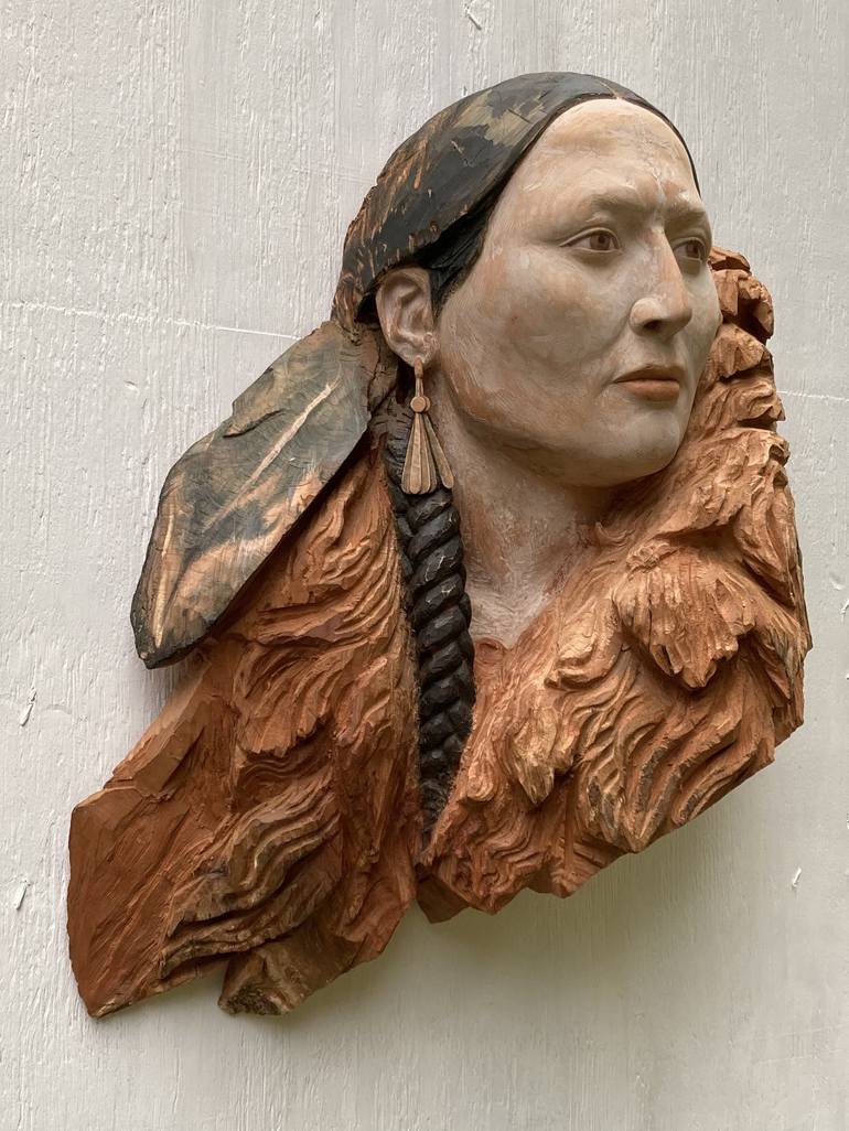 Original Figurative Portrait Sculpture by Elizabeth Parker