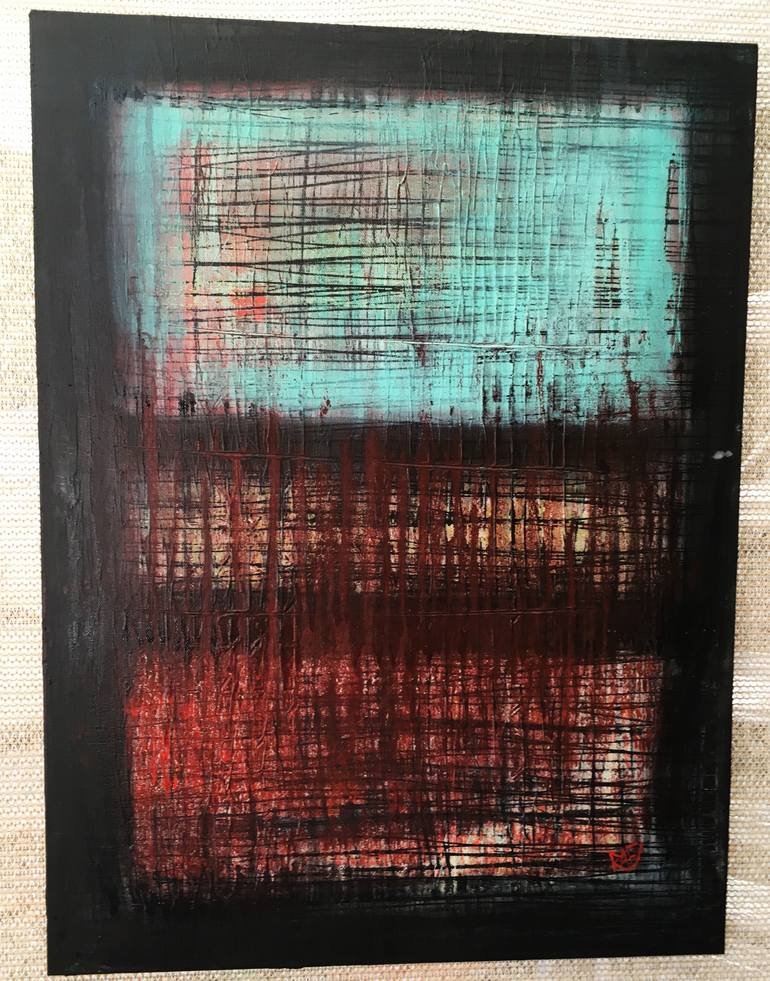 Original Abstract Expressionism Abstract Painting by Rafi Perez