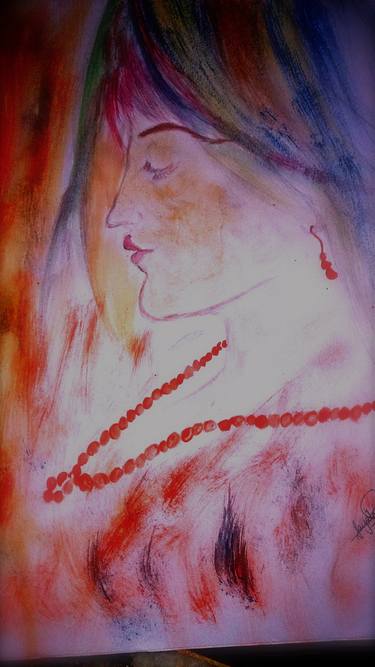Original Expressionism Women Painting by Gayatri Guhaprasad