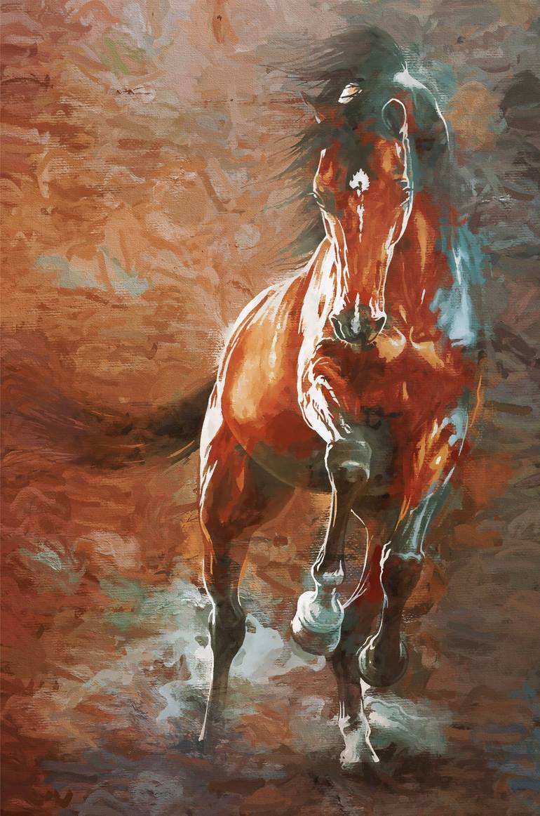 World Best Horse Painting by Gull G | Saatchi Art