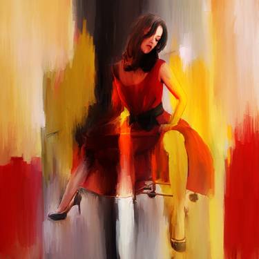 Original Abstract People Paintings by Gull G