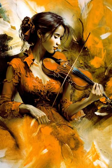 Mars Mathis Ib Violin Player Paintings | Saatchi Art