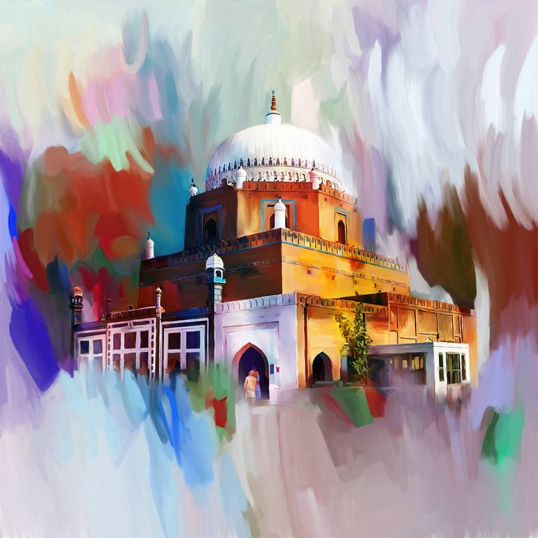 Tomb Of Sufi Saint Sheikh Bahauddin Zakariya Painting By Gull G