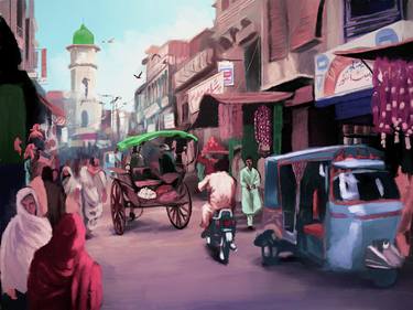 Old street of Peshawar, Pakistan 03 thumb