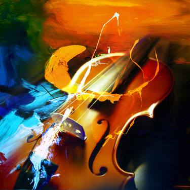 Original Abstract Expressionism Music Paintings by Gull G