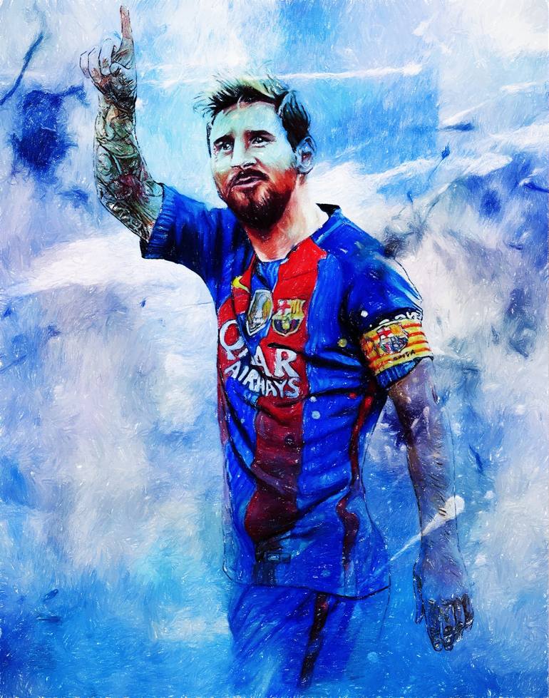 Lionel Messi art 4501c Painting by Gull G | Saatchi Art