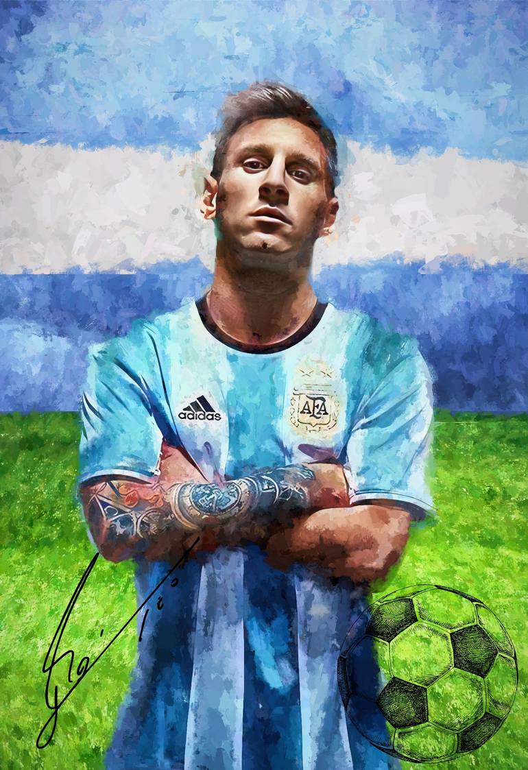 soccer drawings messi