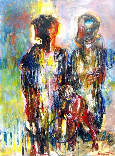 Original Figurative Abstract Paintings by Servet Poghosyan