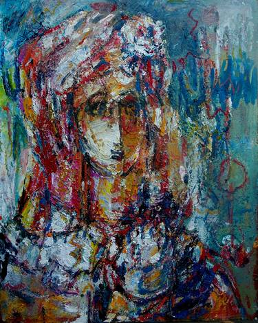 Original Portraiture Abstract Paintings by Servet Poghosyan