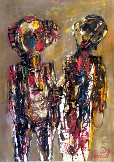 Print of Figurative Abstract Paintings by Servet Poghosyan