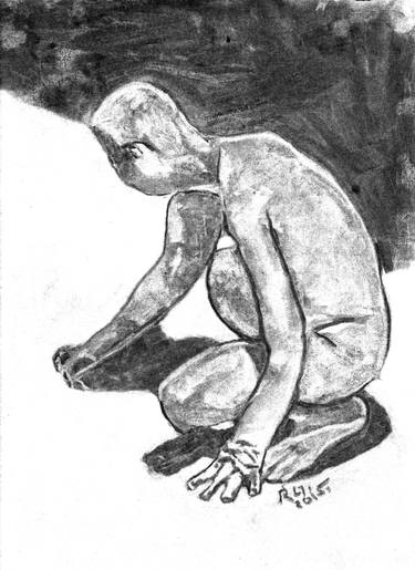 Print of Portraiture Nude Drawings by Roman Gonzalez