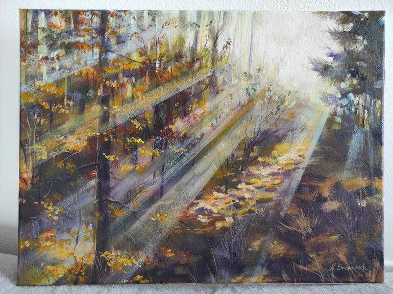 Original Impressionism Landscape Painting by Natalia Browarnik