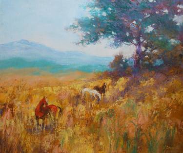 Original Horse Paintings by Natalia Browarnik