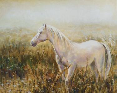 Original Fine Art Horse Paintings by Natalia Browarnik