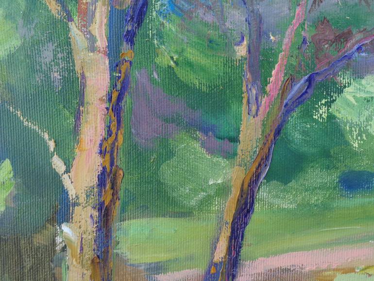 Original Impressionism Landscape Painting by Natalia Browarnik