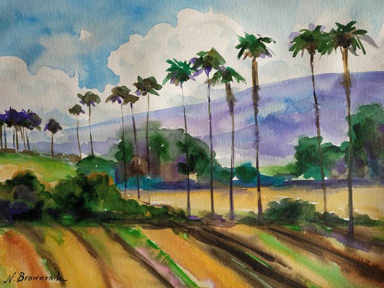 Print of Realism Landscape Paintings by Natalia Browarnik