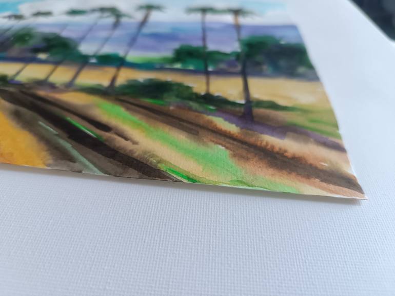 Original Modernism Landscape Painting by Natalia Browarnik