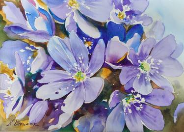 Print of Floral Paintings by Natalia Browarnik
