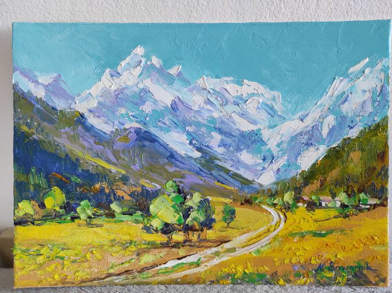 Original Impressionism Landscape Painting by Natalia Browarnik