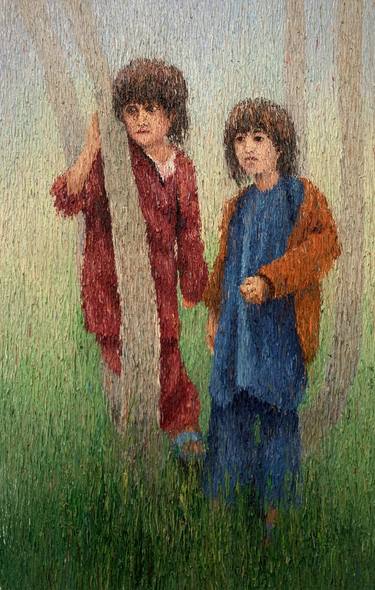 Print of Children Paintings by Akram Ati