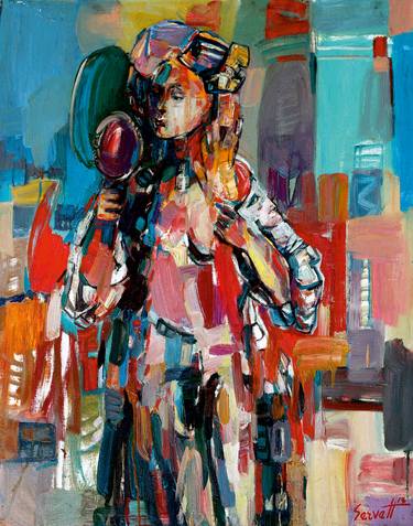 Print of Figurative Women Paintings by Servet Poghosyan