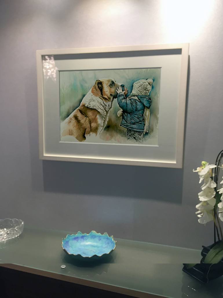 Original Figurative Dogs Painting by Jon Crocker