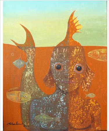Print of Fish Paintings by Shailesh Dabholkar