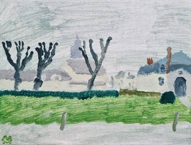 Original Expressionism Landscape Painting by Maria Magenta