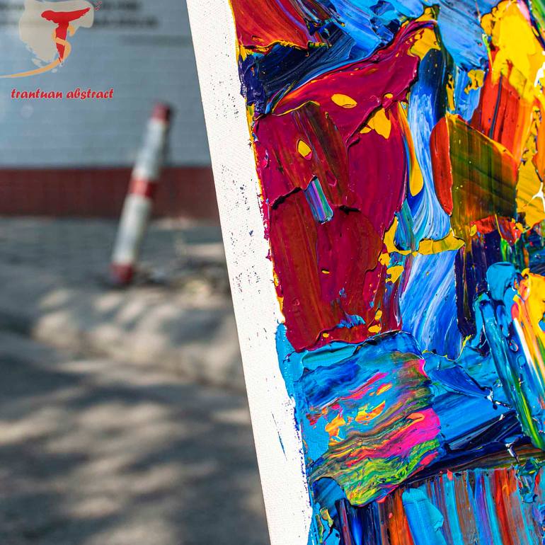 Original Abstract Expressionism Abstract Painting by Tran Tuan