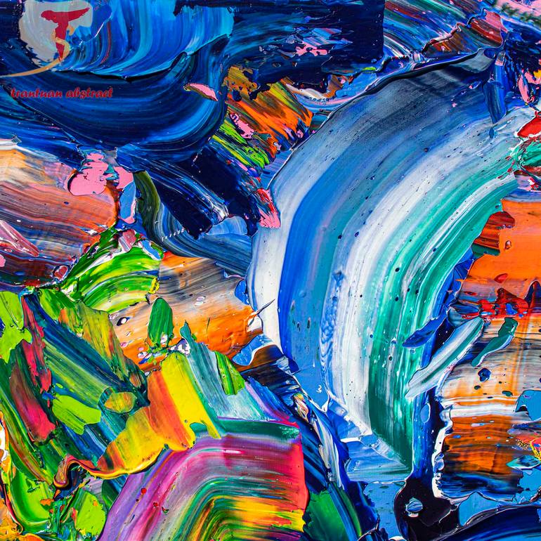 Original Abstract Expressionism Abstract Painting by Tran Tuan