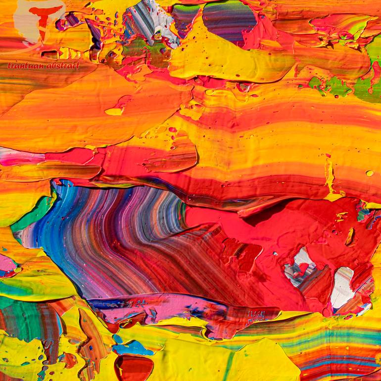 Original Abstract Expressionism Abstract Painting by Tran Tuan
